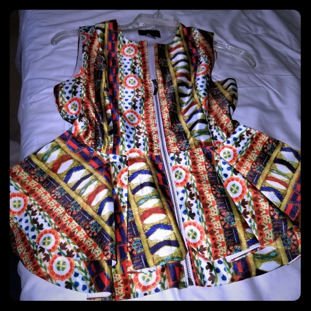 Multicolored Unique Top (Statement Piece)